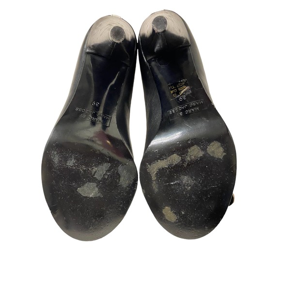 Marc Jacobs Black Leather Buckle Front Heels Size 39 - Picture 6 of 9